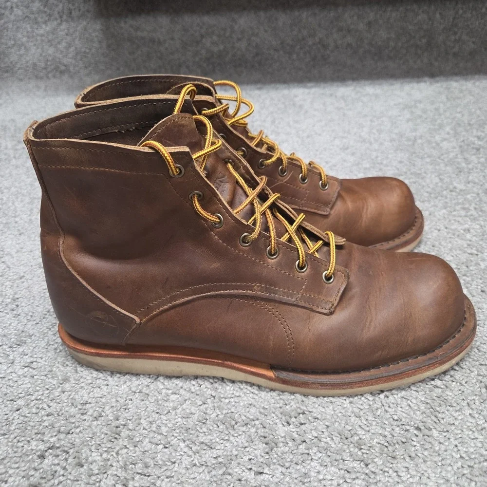 Origin Maine Coronado Brown Leather Boots Mens Vibram Workwear Heritage Chore
